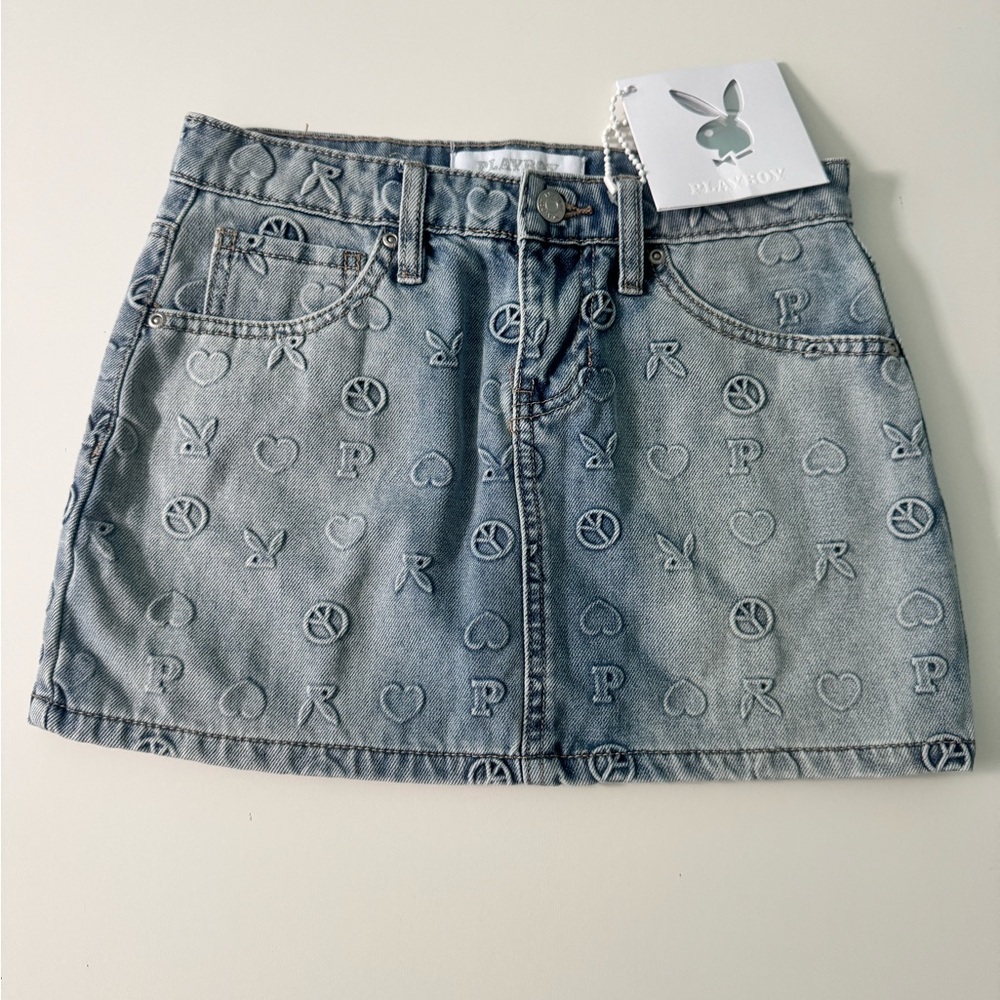 Playboy Denim Mini Skirt NWT